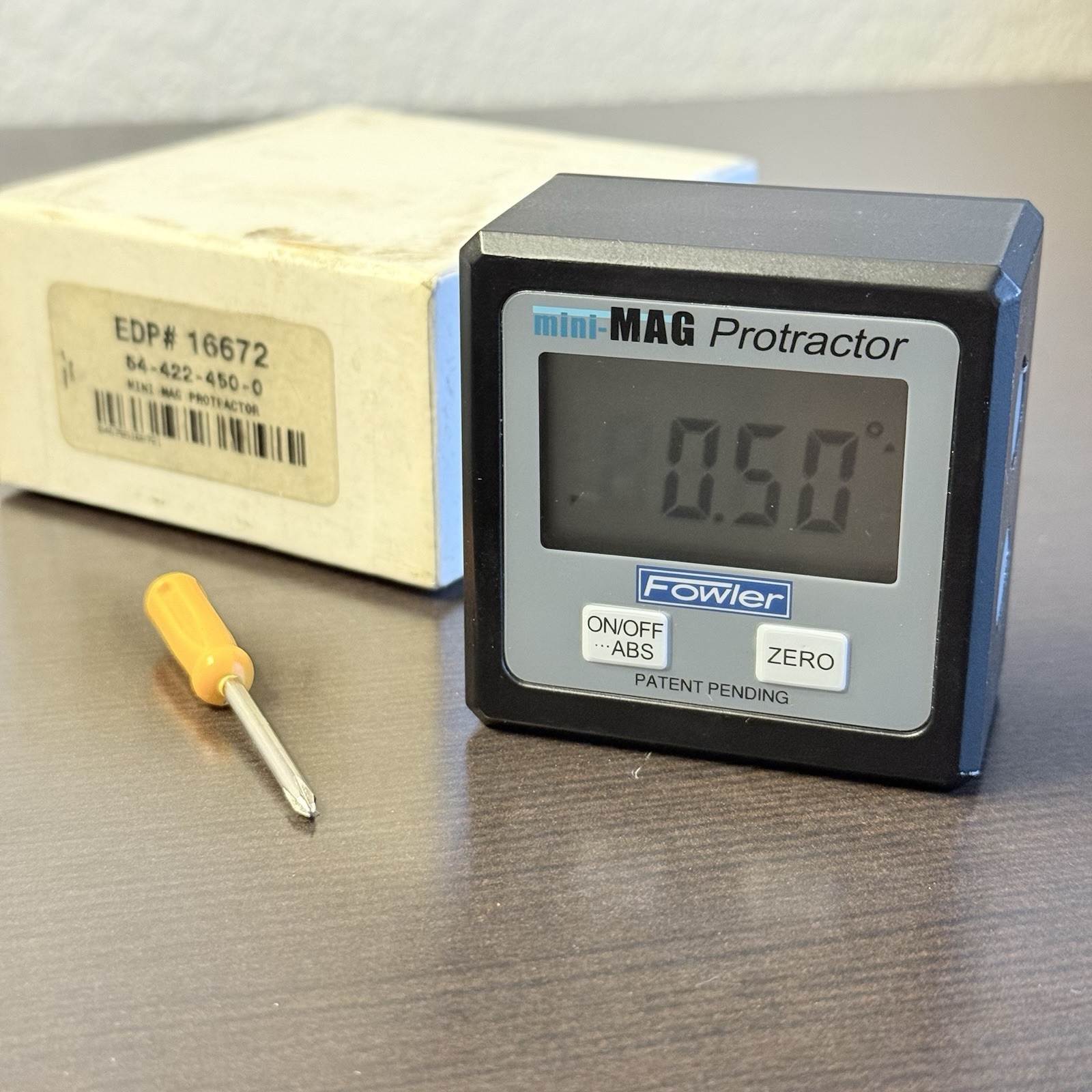 Fowler Mini-Mag Digital Protractor Magnetic Model 54-422-450-0