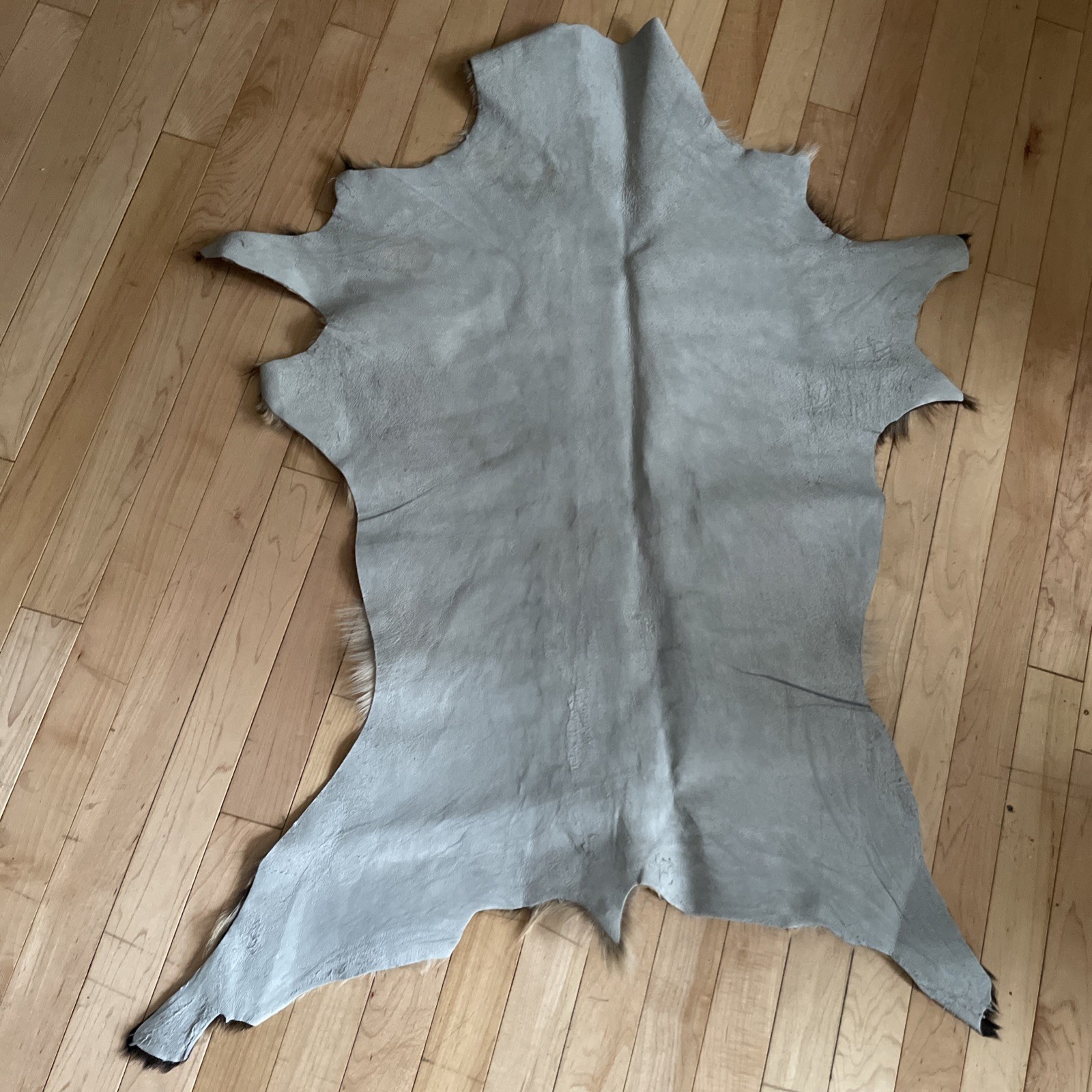 Real Goat Hide Skin Rug Multicolor 38” by 31”