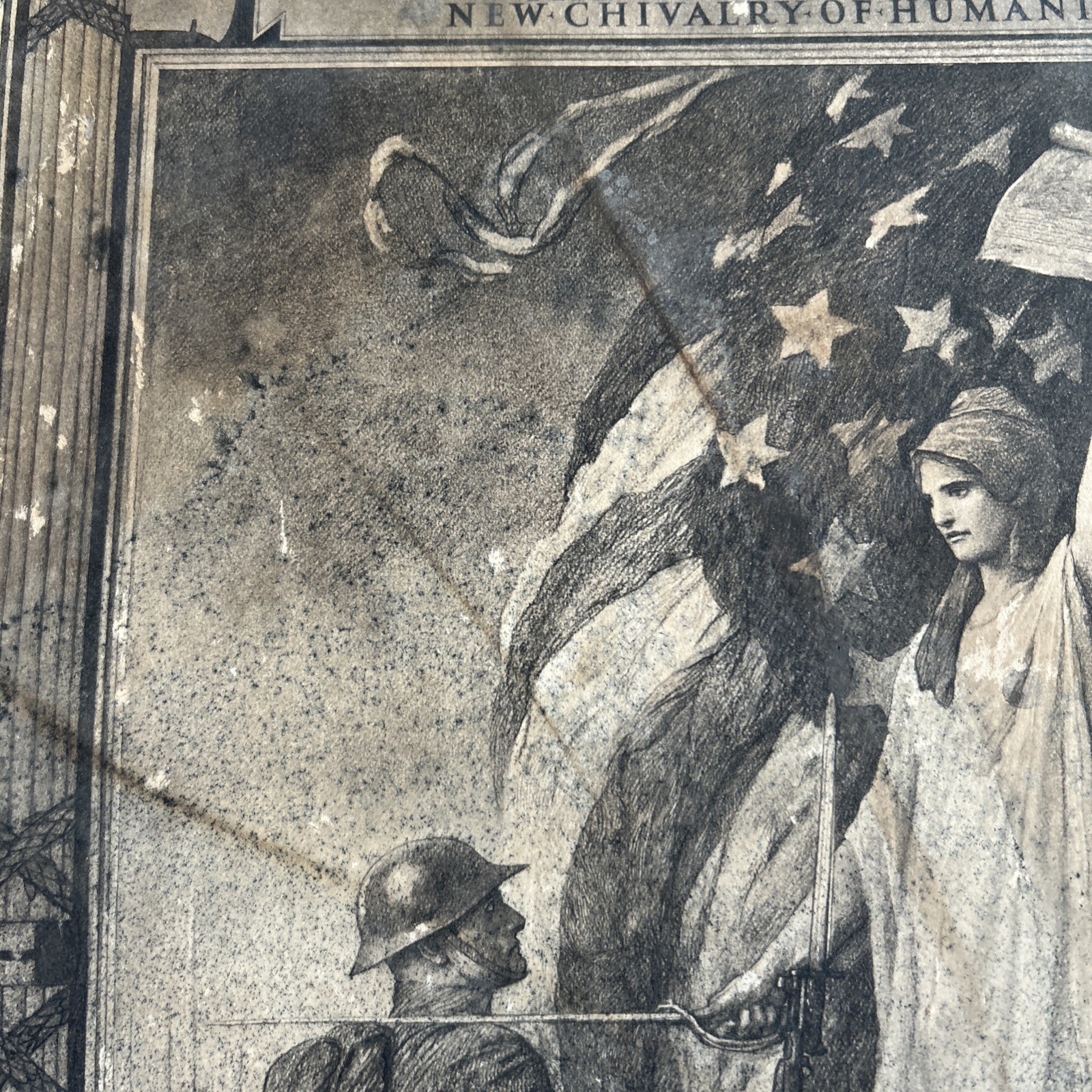 Antique Original WW1 Military Infantry Company Wounded In Action Letter