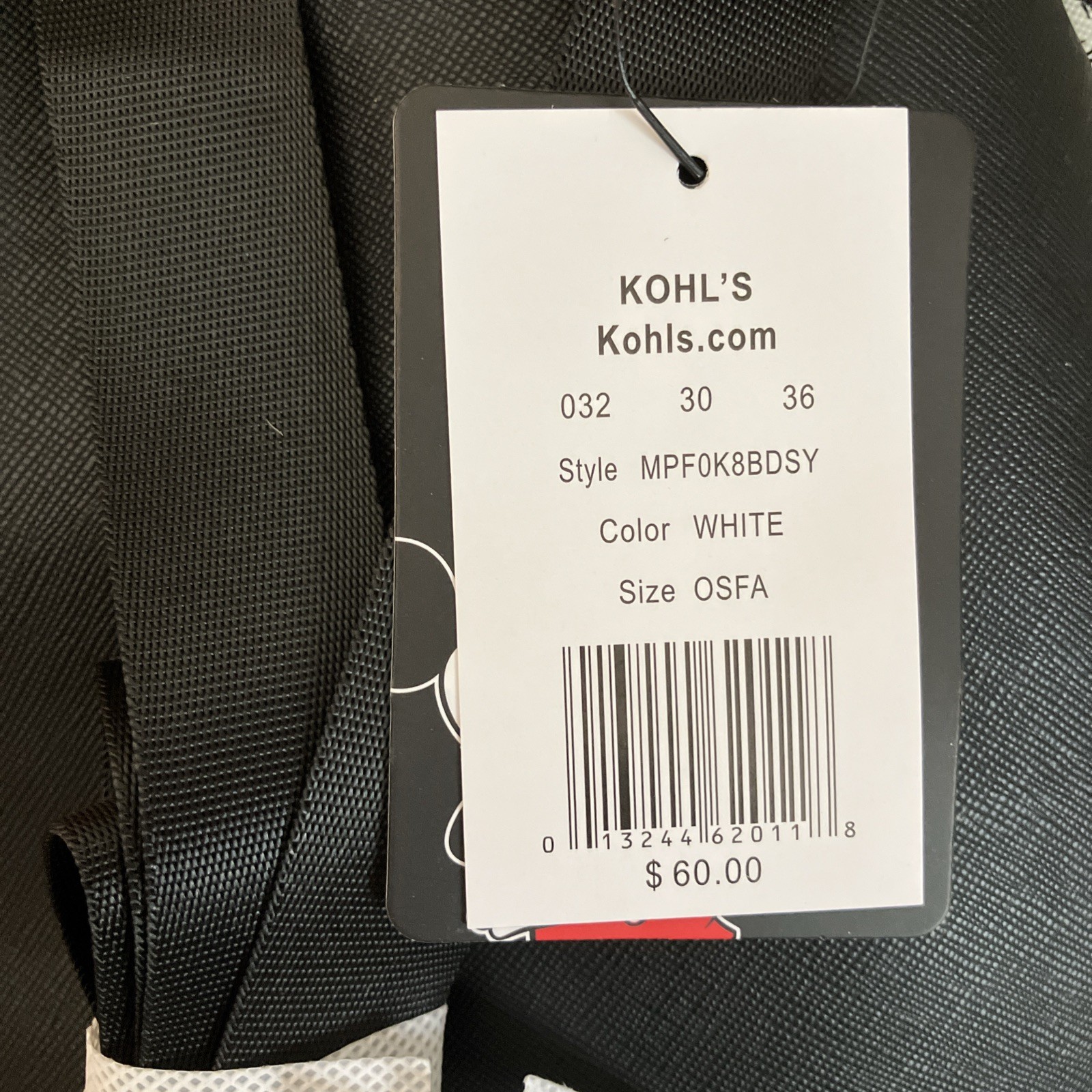 Disney's Mickey Mouse All Over Print Black & White Mini Backpack-NWT