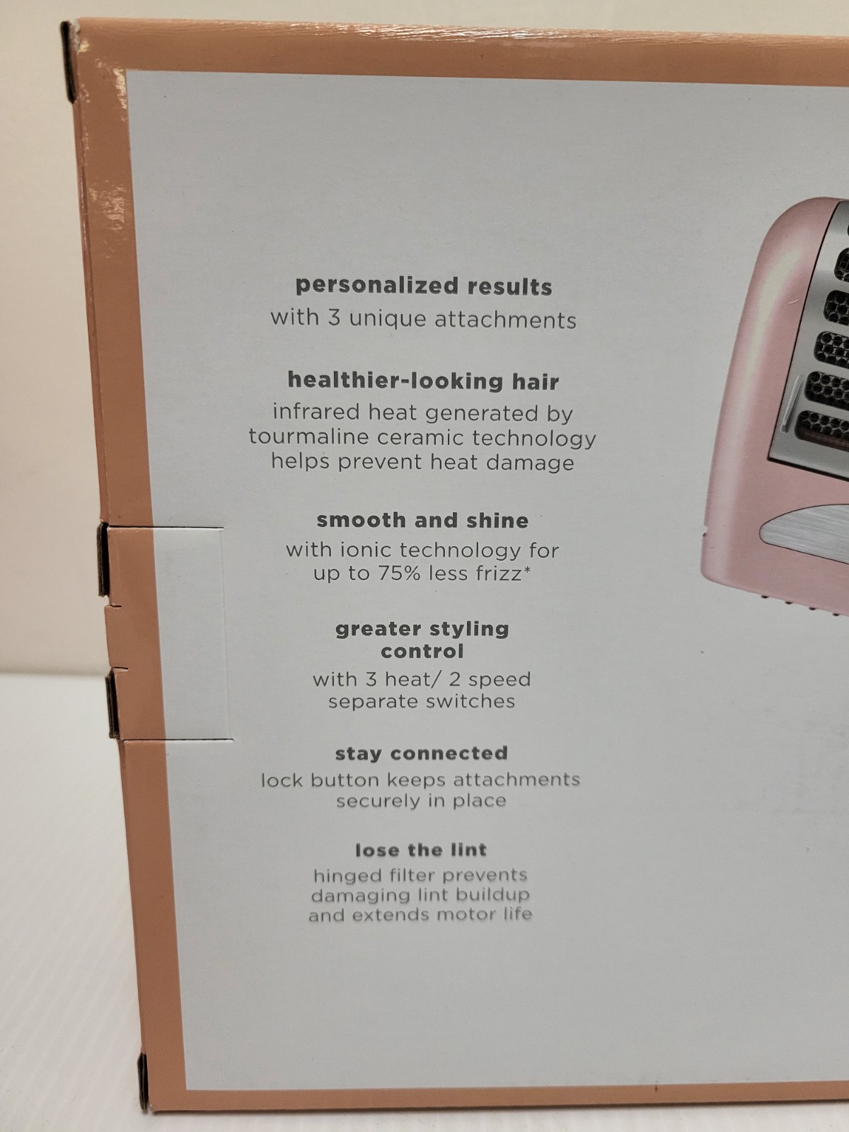 INFINITIPRO Conair LUXE Series 1875 Watt 3-in-1 Ionic Dryer - Pink SD21