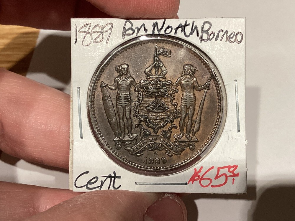 1889 H British North Borneo 1 Cent