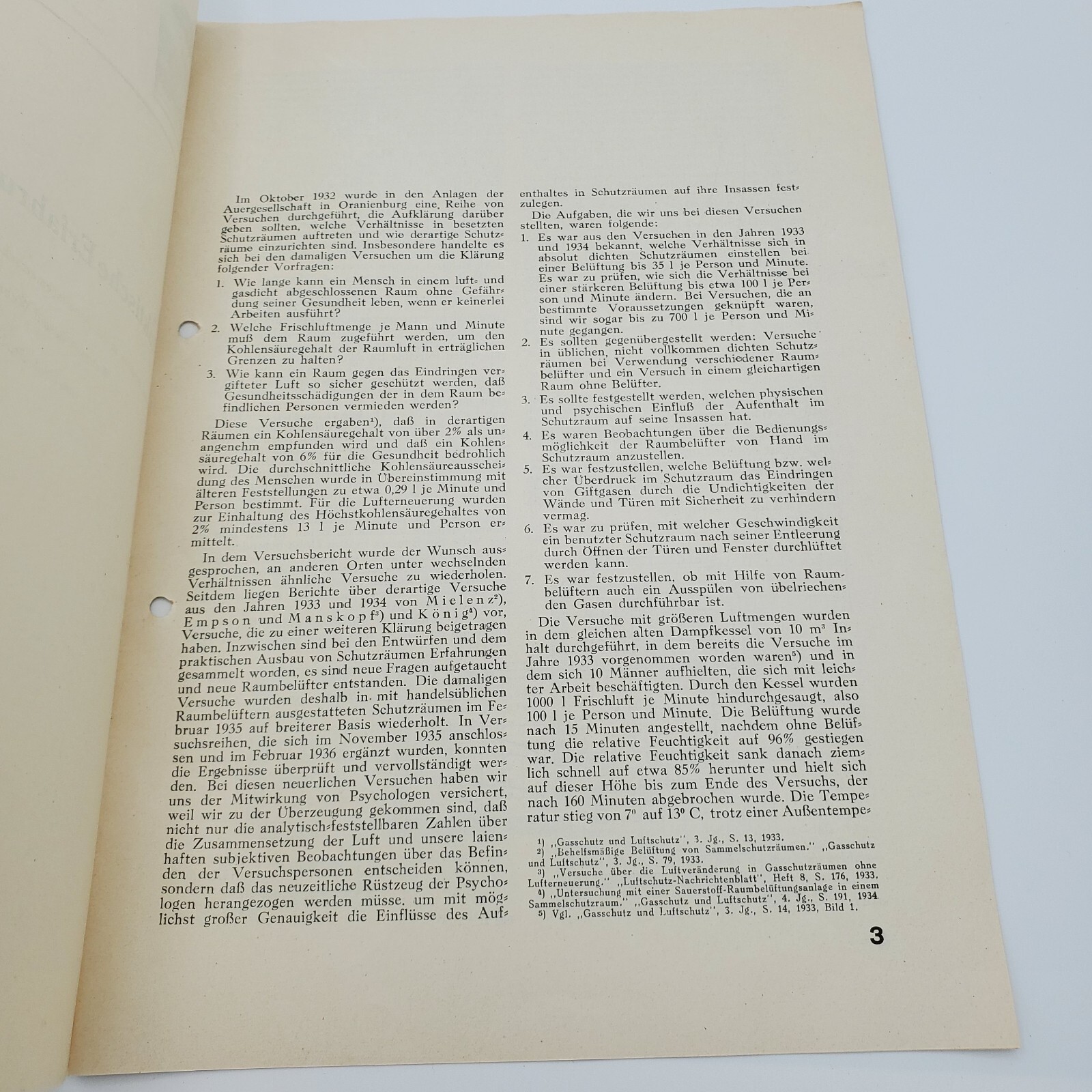 1936 German Luftschutz Gasschutz Air Raid Shelter Sonderdruck Quasebart WW2 Gas