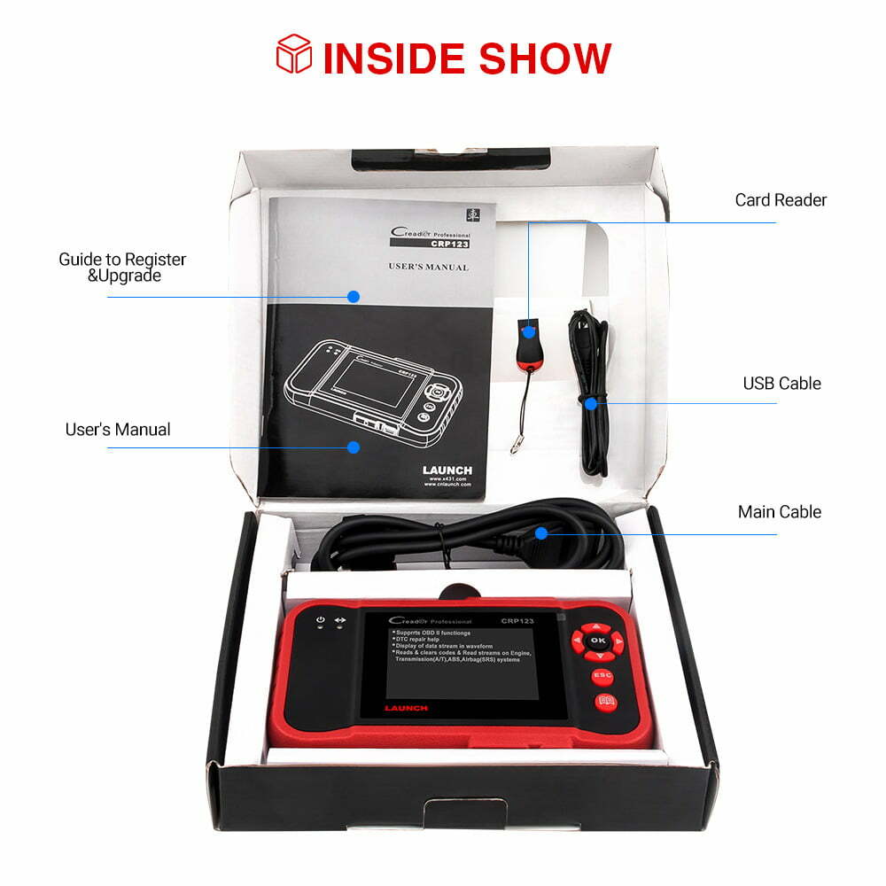 LAUNCH CRP123 OBD2 Car Diagnostic Scanner Tool Code Reader Check Engine ABS SRS