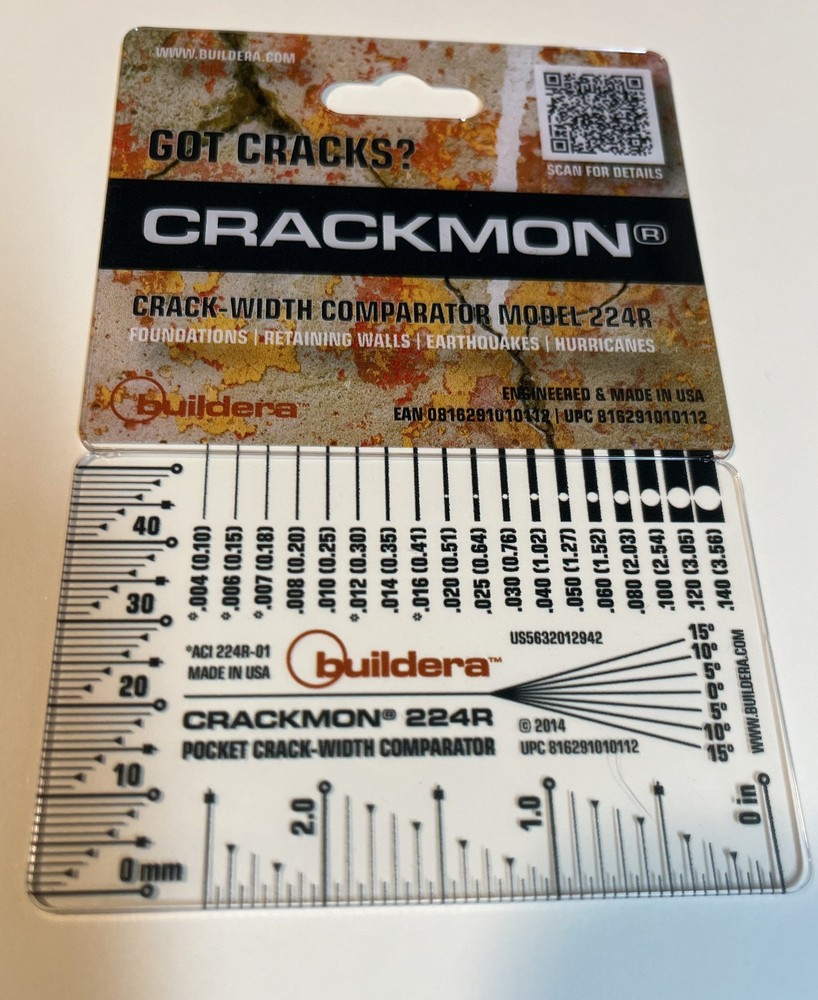 CRACKMON® 224R Crack Width Comparator Gauge (ACI 224R-01 Compliant)