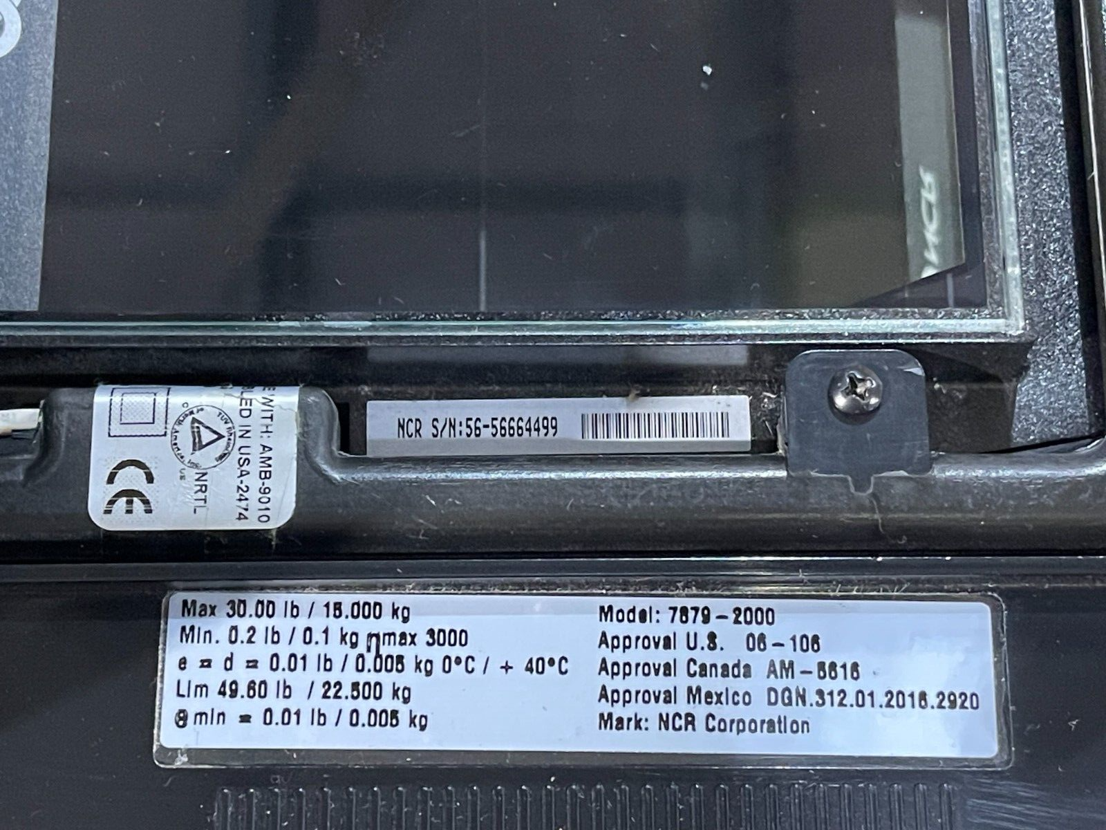 NCR 7879-2000 RealScan 7878 - All-Imaging Scanner/Scale used nice condition