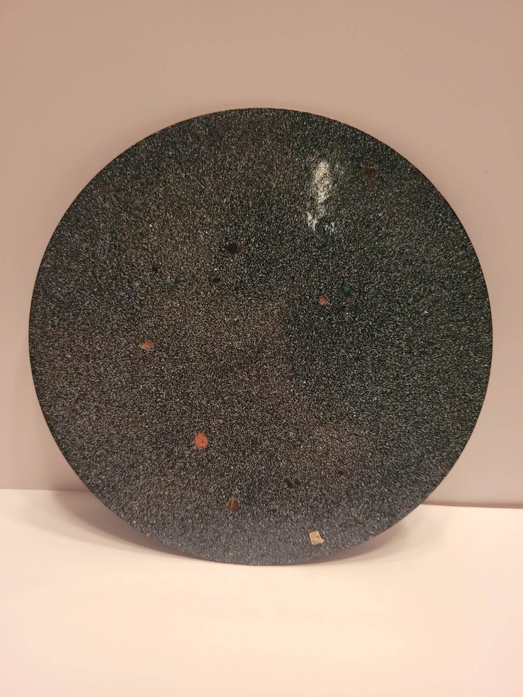 Mid Century Enamel On Copper Disk Decor. Bird or Dove.