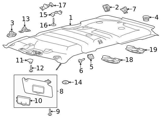 Genuine Ford Coat Hook GB5Z-7829024-BB