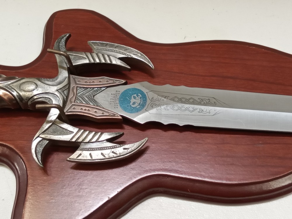 Decorative Short Sword With Wall Plaque Mount