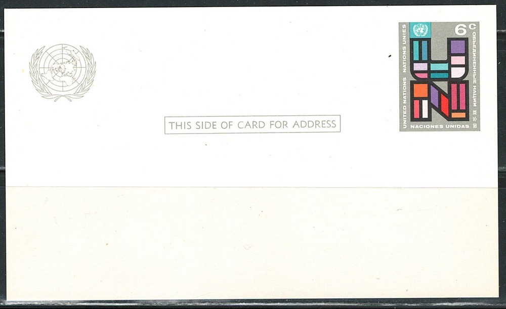 United Nations 6 Cent Postal Card (MNH)
