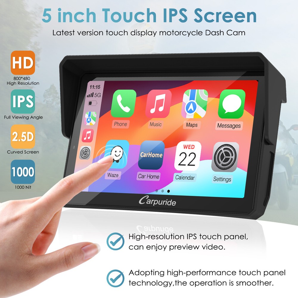 Carpuride W502B Pro BMW Motor Carplay Android Auto Intercom Compass Waterproof