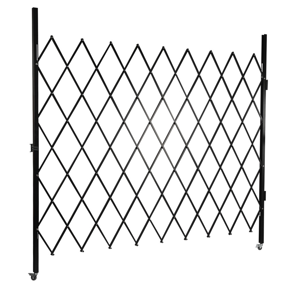 Folding Security Gate 7.22ft x 7.5ft Wall Mount Single Folding Door Scissor Gate