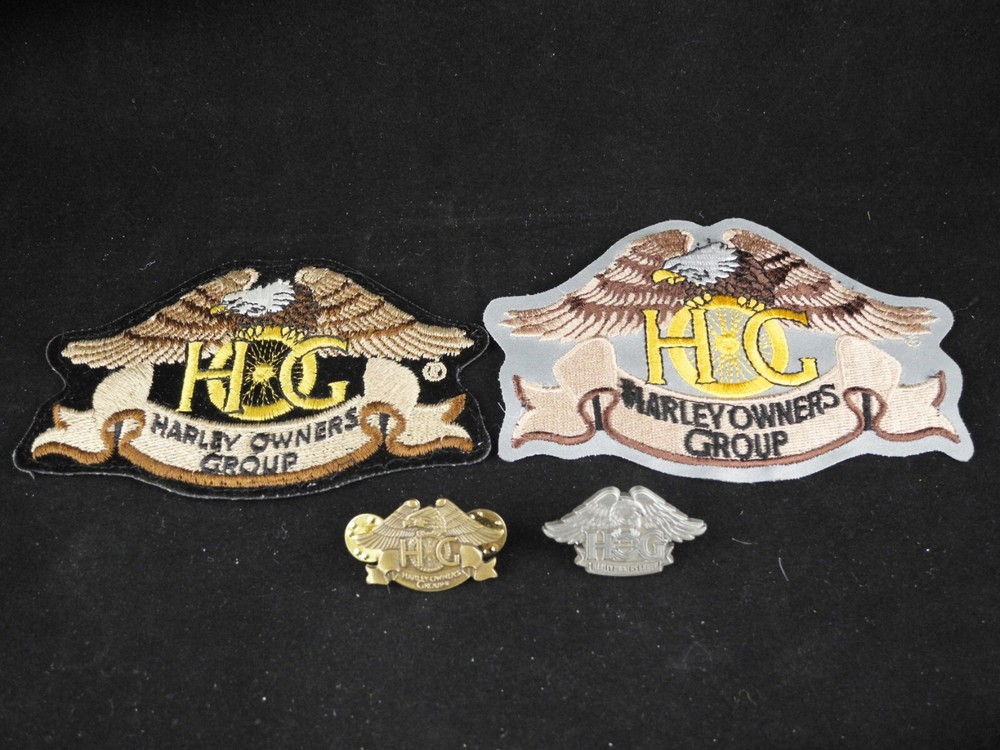 Harley Davidson Harley Owners Group HOG patch and pin eagle motorcycle