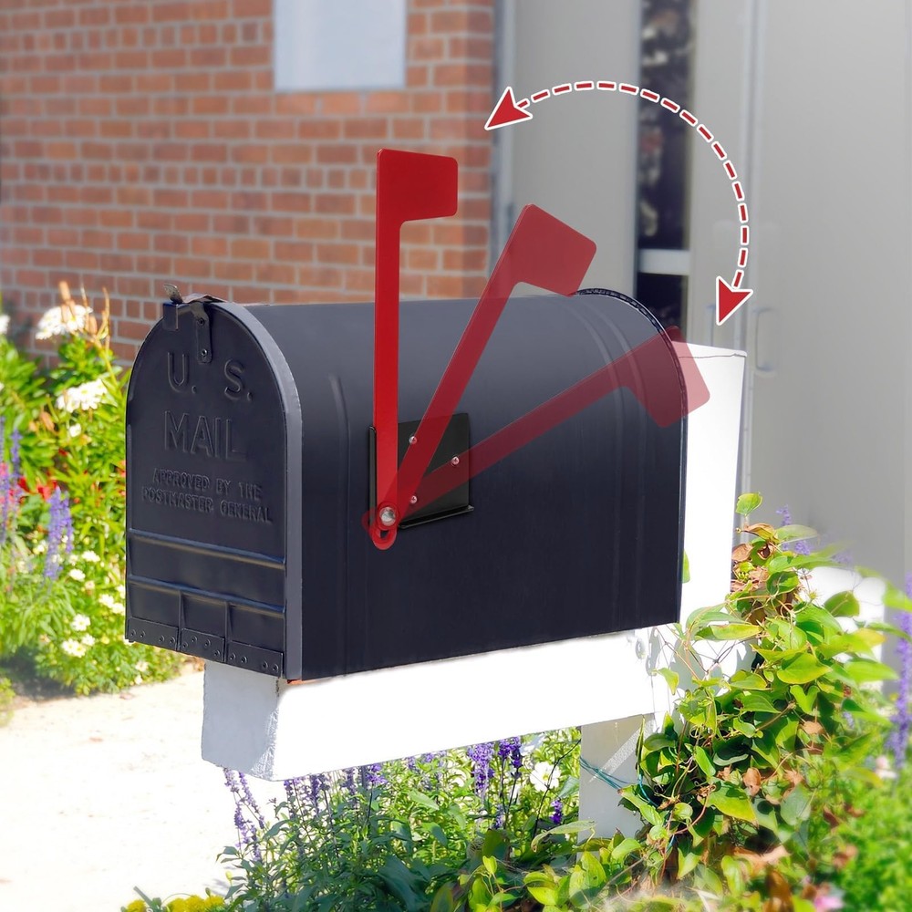 Mailbox Flag Replacement Kit, Galvanized Steel Flag for Mailbox, Mailboxes Ac...
