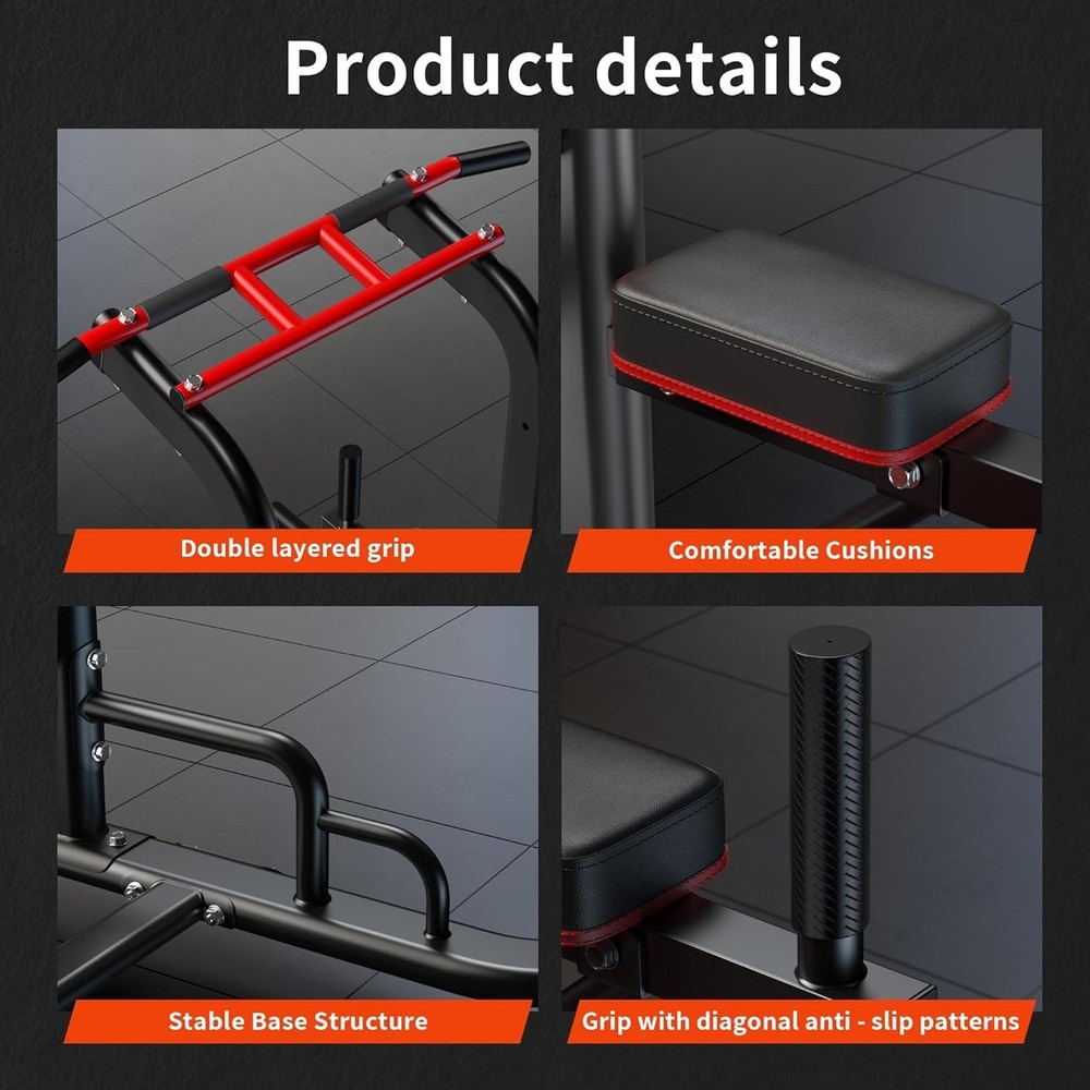 Heavy-Duty Adjustable Pull-Up Bar and Dip Station for Full-Body Home Workouts