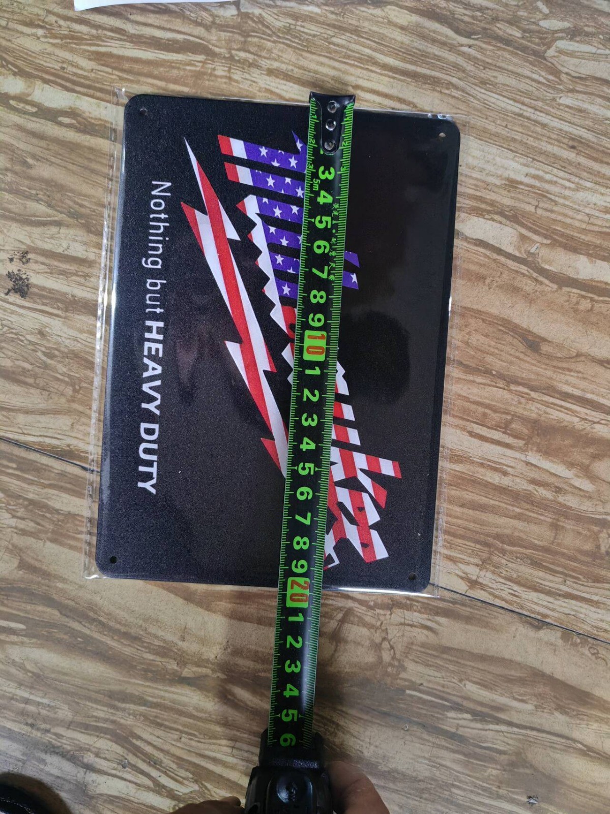 Milwaukee Tools American Flag Red White And Blue Metal shop sign 8-in X 5.5 in