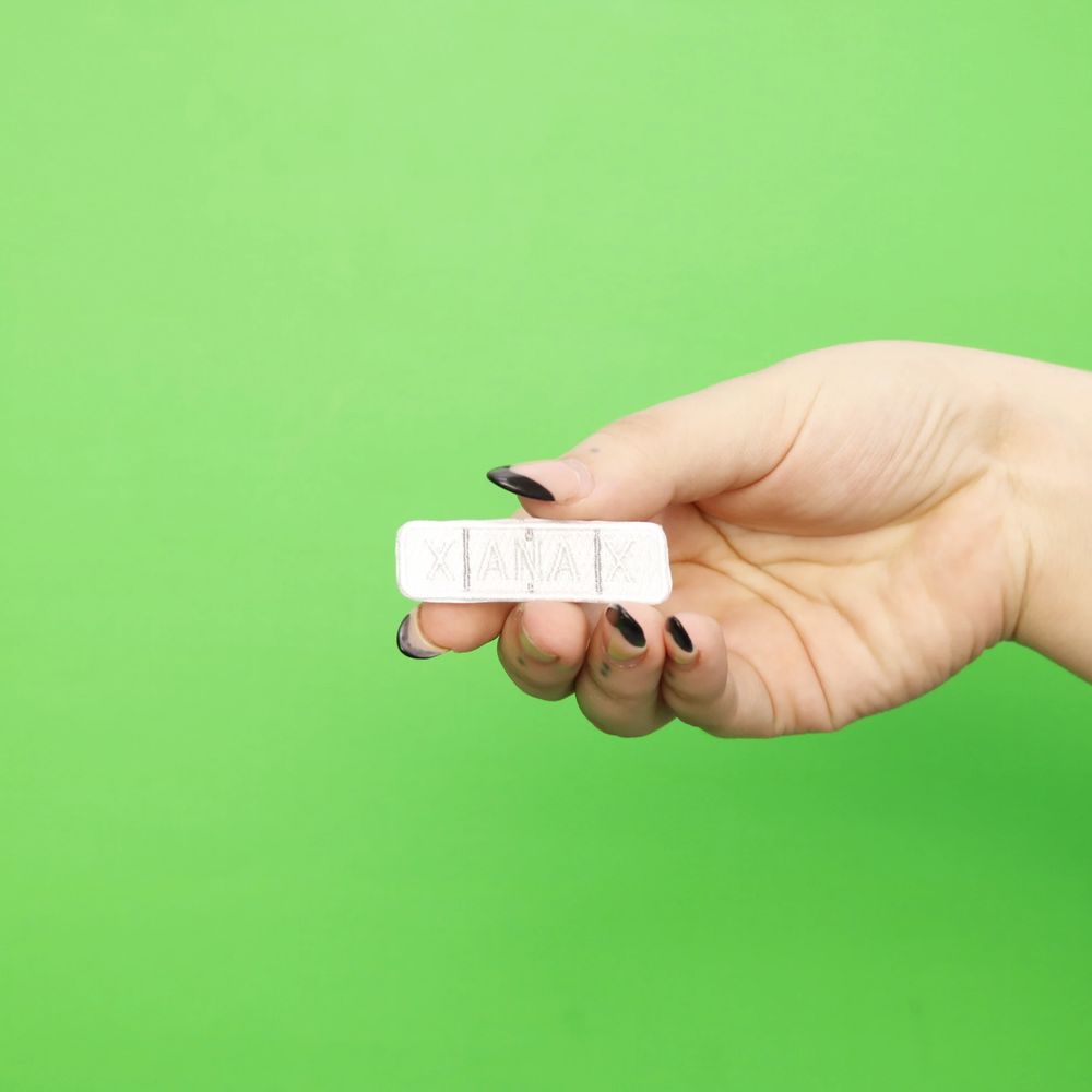 Xany Bar Pill Embroidered Iron On Patch