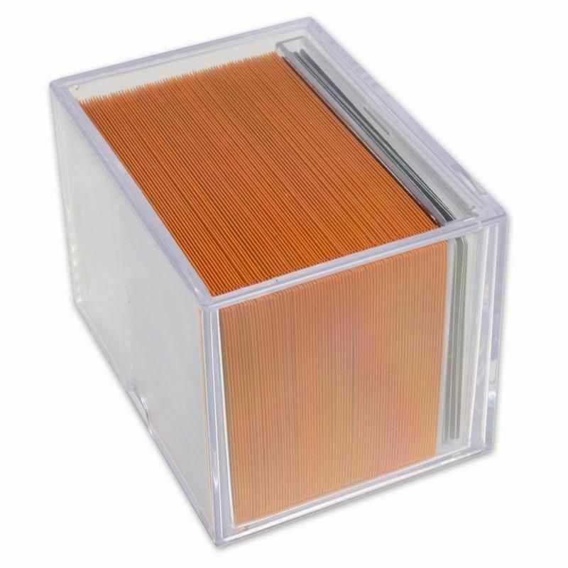 (6 Boxes) BCW 150 Card Size Slider Box Stackable Plastic Card Storage Cases