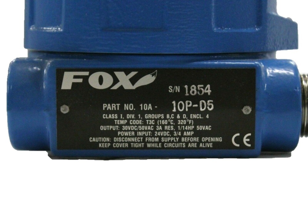 NEW Fox Thermal Instruments Model 10A Thermal Mass Flowmeter