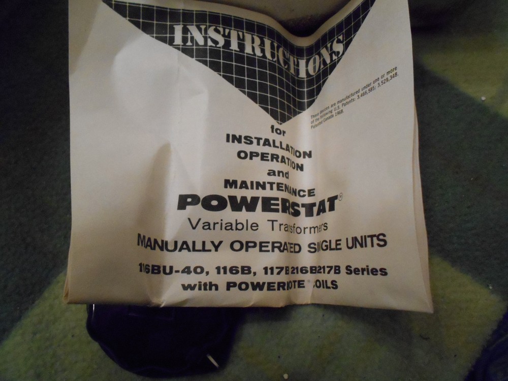 Superior Electric Powerstat 216BU Variable Autotransformer