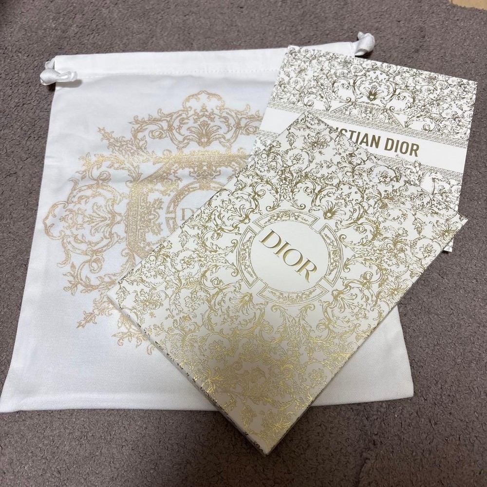 Christian Dior Drawstring Pouch Notebook Set Handbag Accessory Authentic
