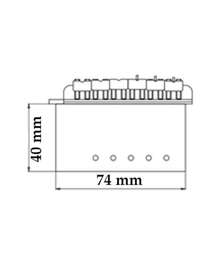 Strat Tremolo Chrome Block And Solid Brass Saddles 10.5mm