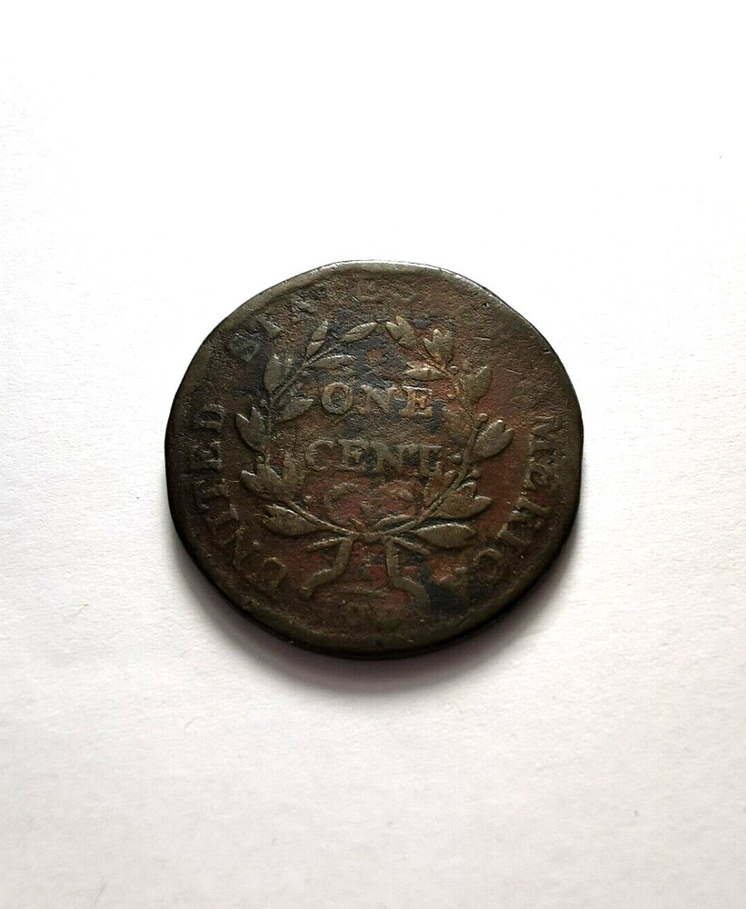 1802 US Draped Bust Large Cent Coin S-227