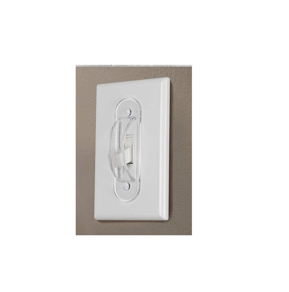 Clear Switch Plate Cover Guard Keep Light Switch ON Off protects your lights 2PK