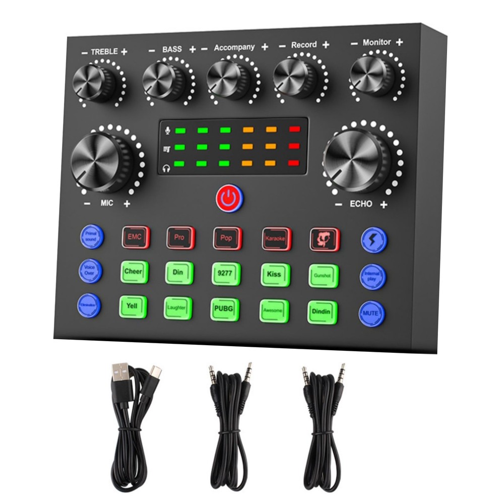 800mAh V8S Bluetooth Sound Card Multi-platform Live Steaming Compatibility