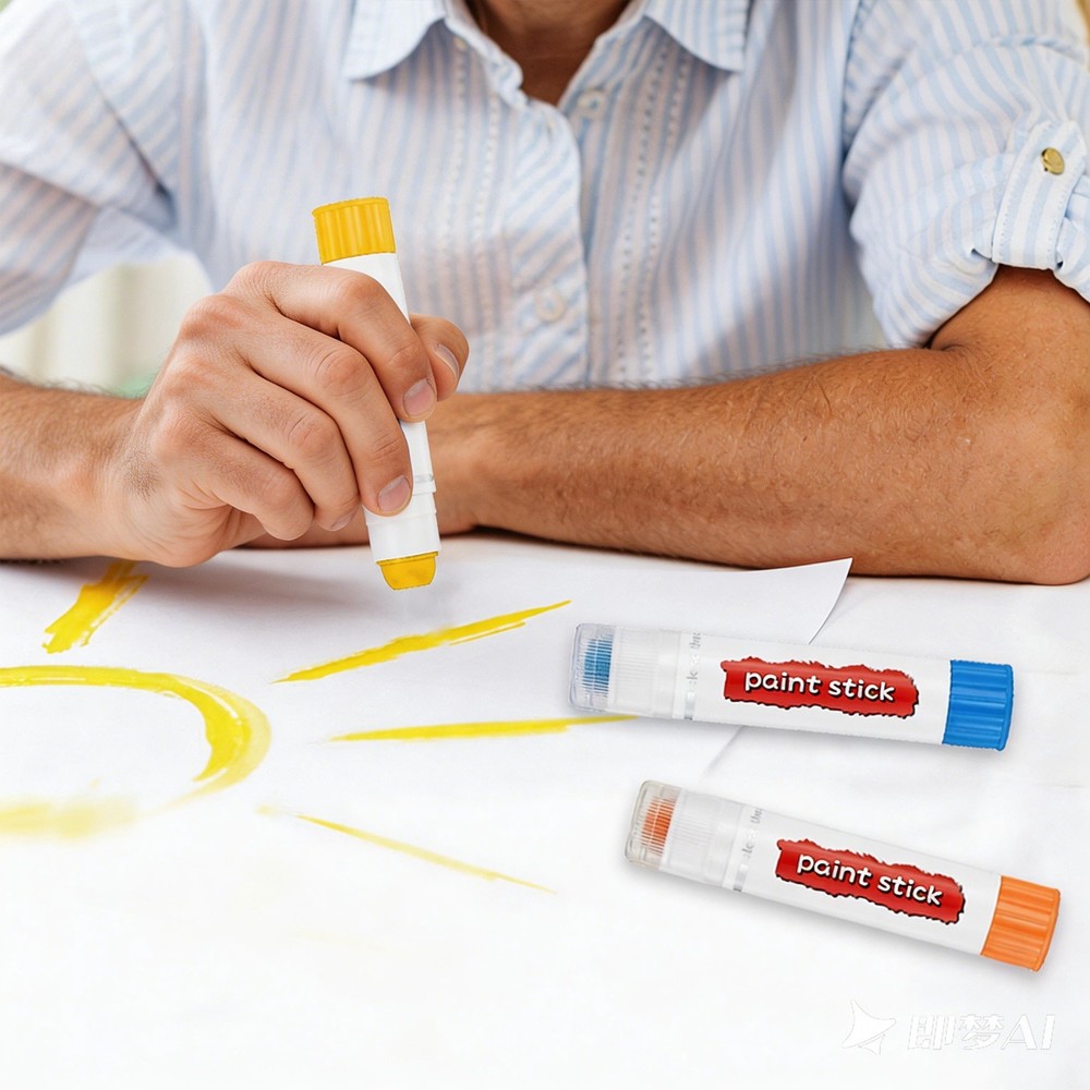 Solid Tempera Paints, 9 Pcs Washable Paint Sticks Paint Pens, Red