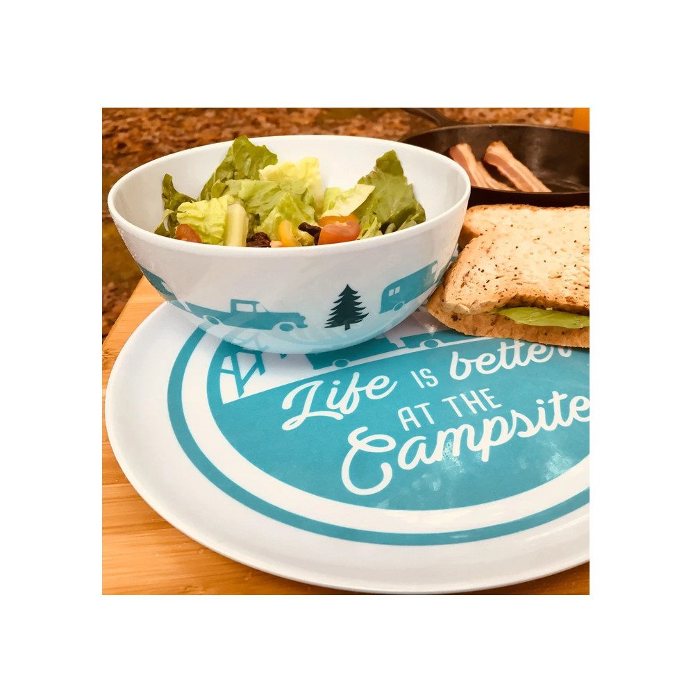 Camco LIBATC Dinner Plate Trailer / Tree Pattern Melamine Bulk 53227