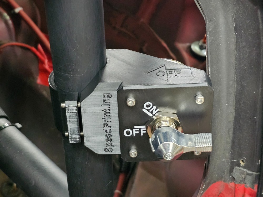 Roll Cage Mount for Disconnect Switch like QuickCar (top or side with hardware)