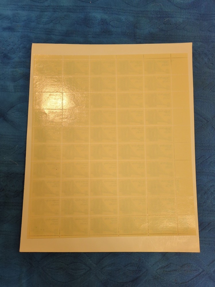 ERROR 1983 Sheet BROOKLYN BRIDGE UNFINISHED BRIDGE Short Transfer MNH