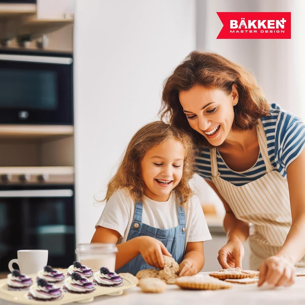 Bakken Swiss - Bakeware Set – 6 Piece – Stackable, 6 Set, White Marble
