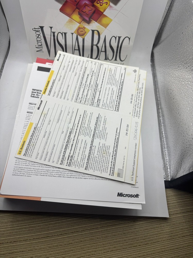 Microsoft Visual Basic 3.0, 3.5 Inch Disks Standard Edition Windows