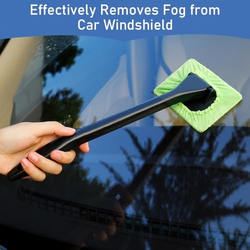 Car Windshield Cleaning Tool, Microfiber Window Cleaner with 4 Washable and