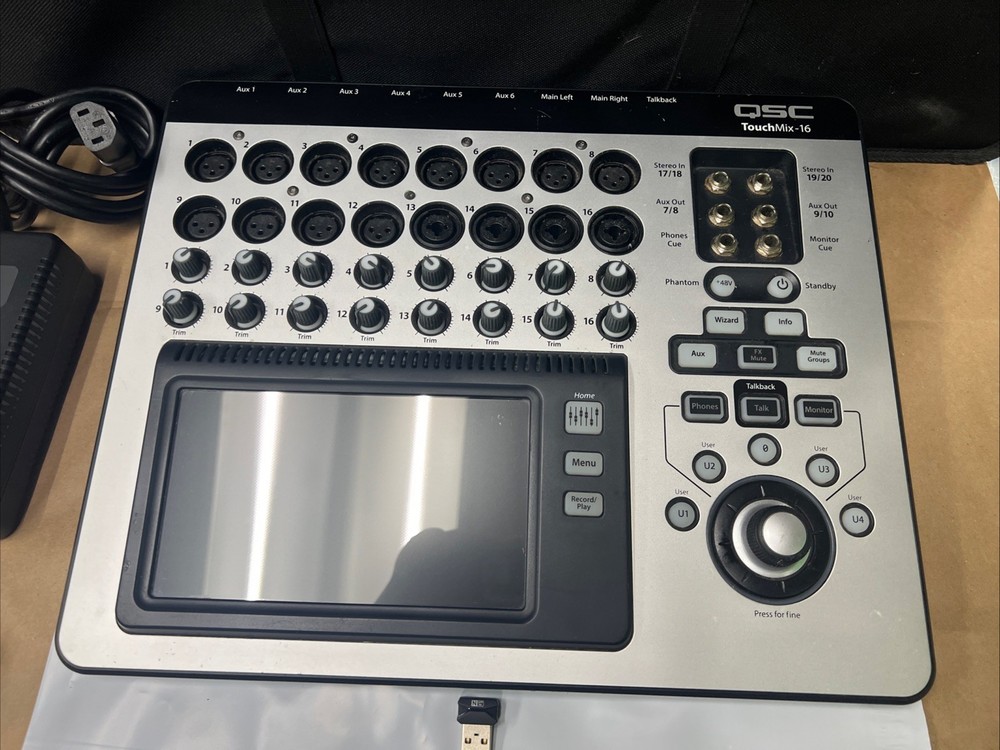 QSC TouchMix-16 Touch Screen Compact Digital Mixer w/ PSU & Case