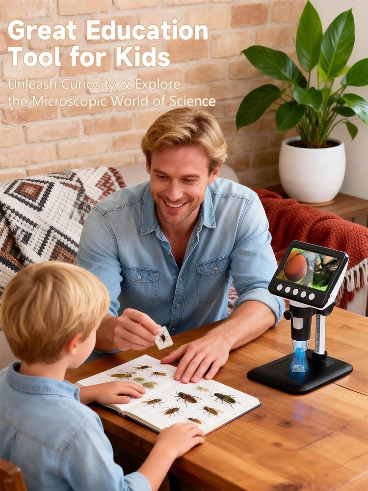 Rechargeable Coin Microscope with Adjustable LED