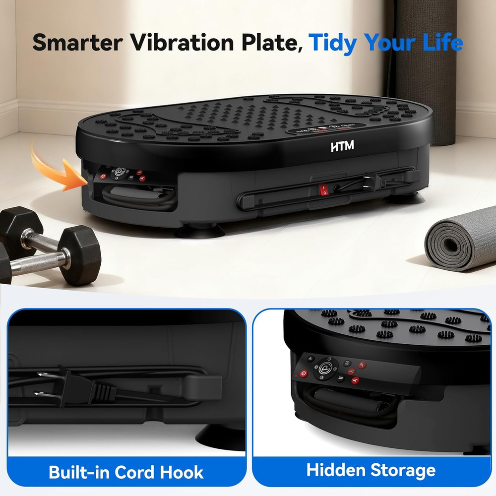 Vibration Plate Exercise Machine with 120 Speed Levels, 9 Program Modes and Remo