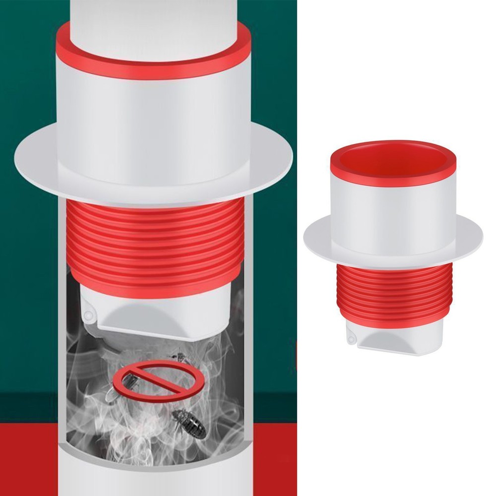 2-Pack PVC Floor Drain Backflow Preventer Convenient Drainage For Kitchen Y