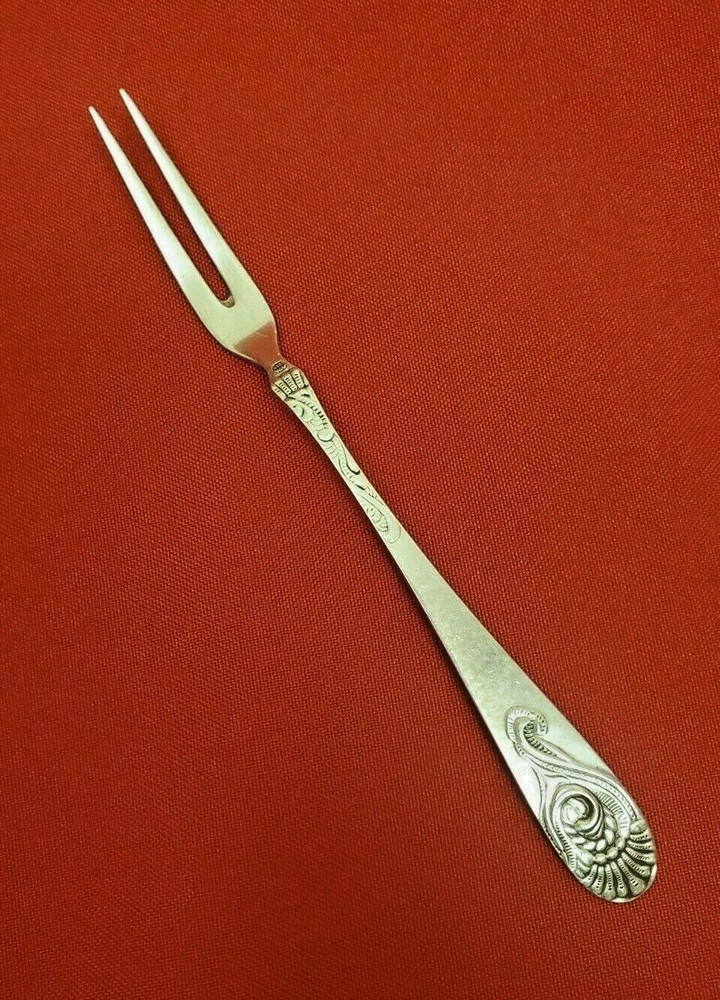 Norwegian 830S Silver 2 Tine Fruit / Olive / Pickle / Appetizer Fork 11797