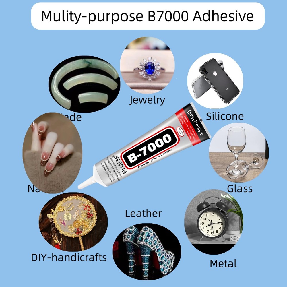 B-7000 Glue Clear for Rhinestone Crafts,Multi-Function 15ml,
