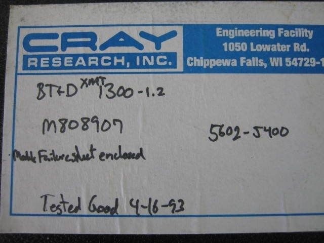 Cray BT&D Fiber Optic Part M808907