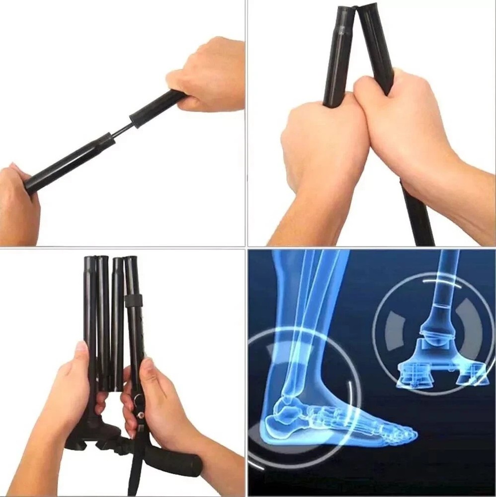 New Folding Walking Cane with LED Light Adjustable Walking Stick