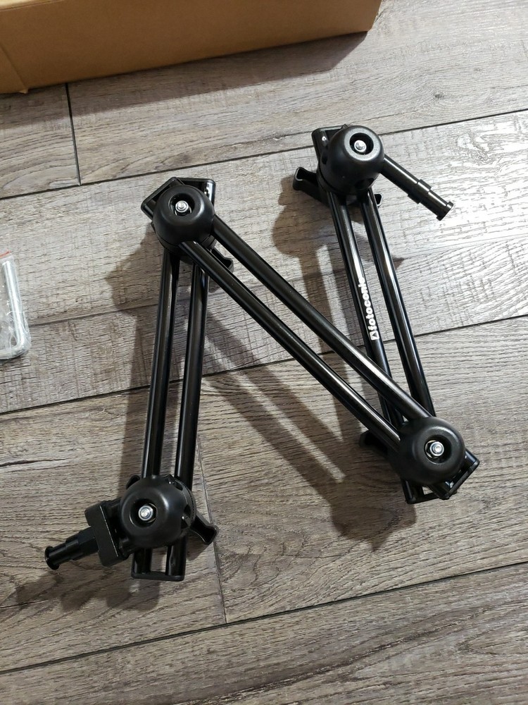 3 Section Double Articulated Arm with 5/8″ Stud & 3/8″ Screw Thread, READ