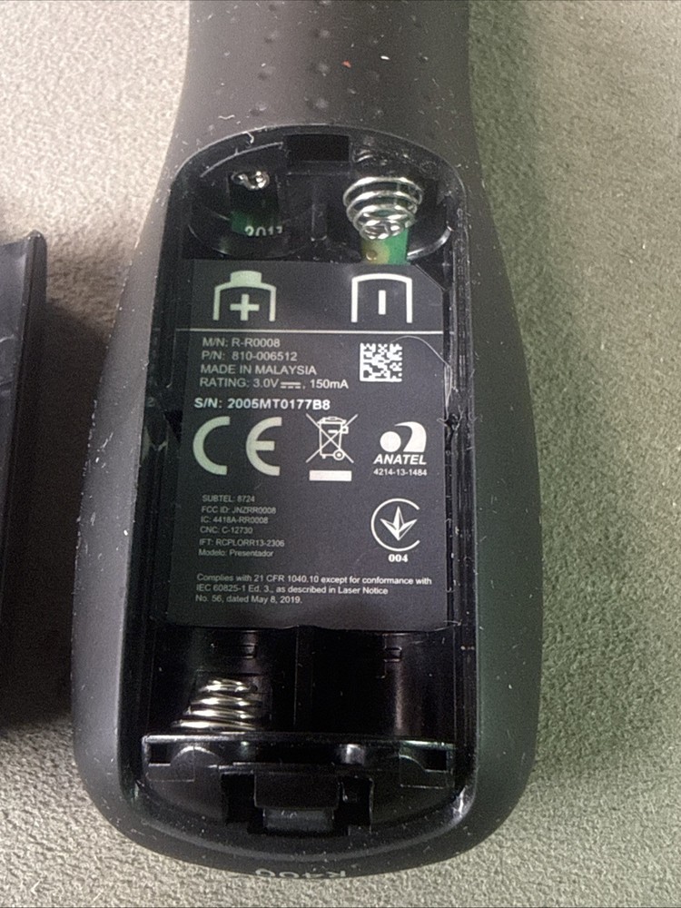 Logitech R-R0008 R400 Wireless Presentation Remote ONLY Clicker Laser Pointer