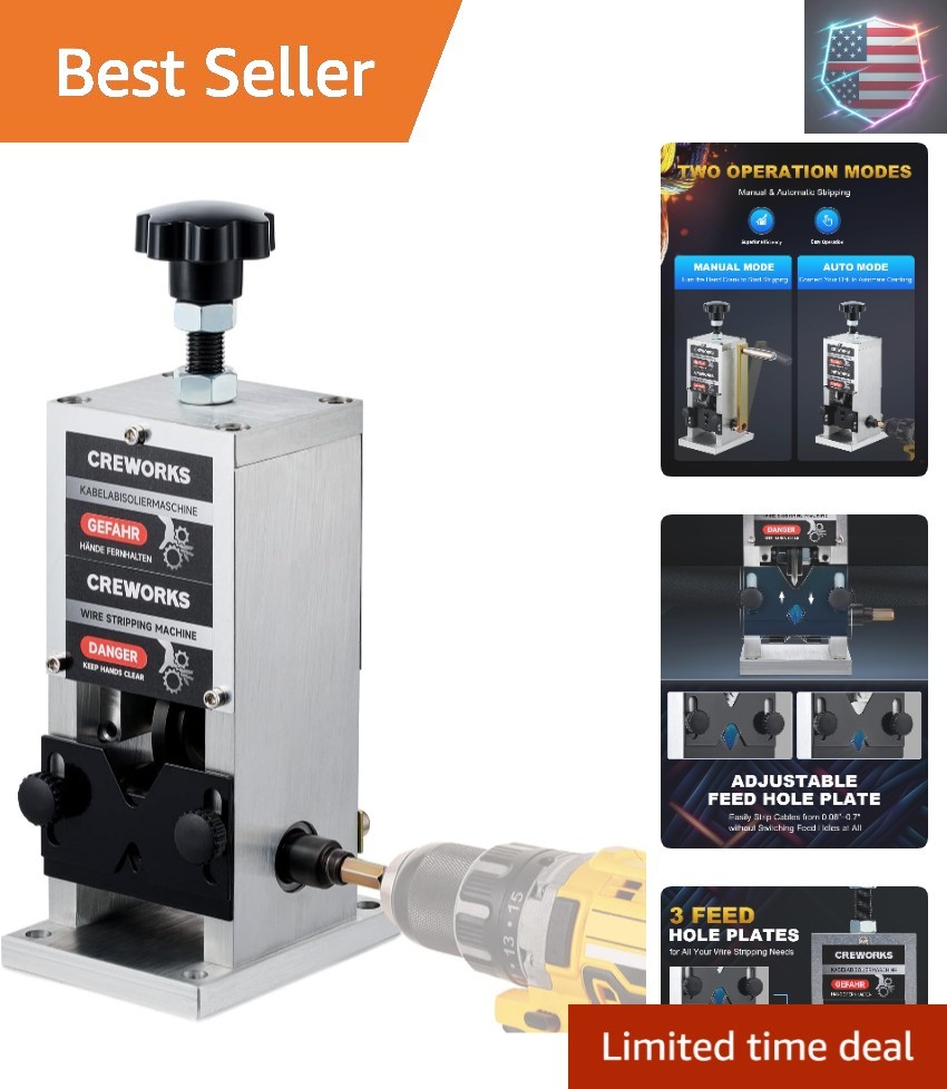 Manual Wire Stripper Machine, 0.06"-1" Wire Stripping Machine, Wire Stripping...