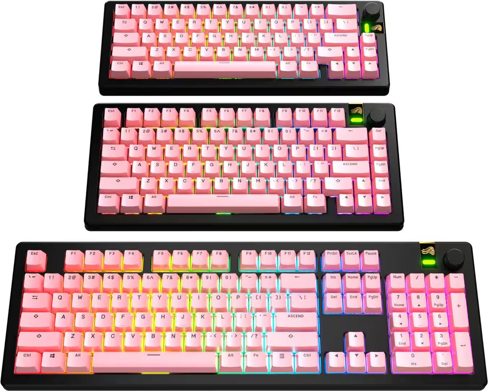 Glorious - GPBT Basics Universal Keycap Set Compatible with Most 100% 85% 80%...