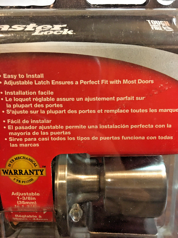 Master Lock, Bed Bath, New in Package, Satin Nickel