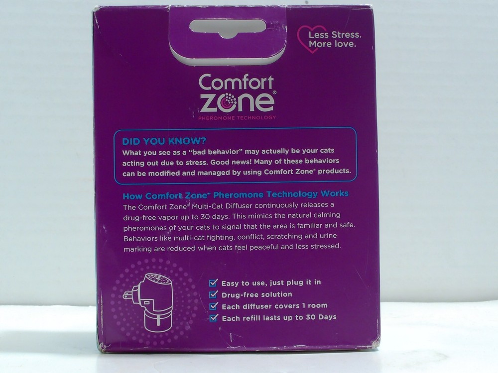 Comfort Zone Multi-Cat Pheromone Formula Diffuser Kit and 6 pk Cat Calming Refil